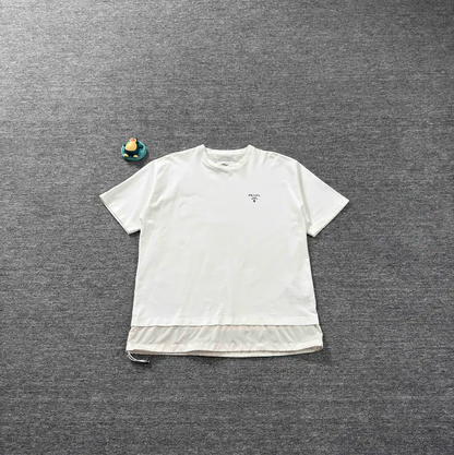 Prada White Cotton Men's T-Shirt in XL Size