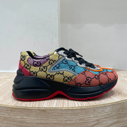 Gucci Rhyton Canvas Vintage Low-Top Sneakers 0079