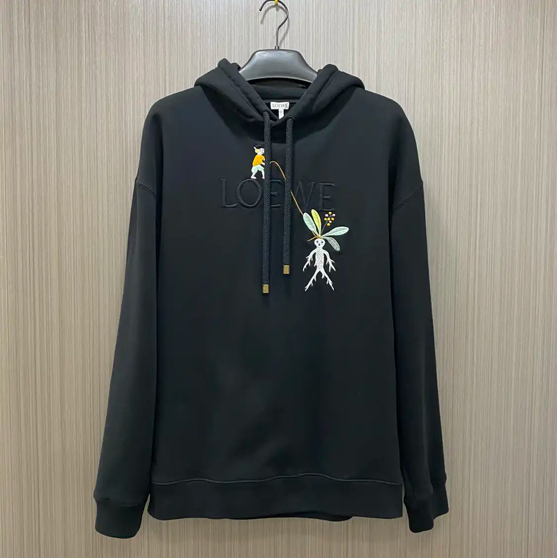 Loewe Black Cotton Men's Hoodie 0089