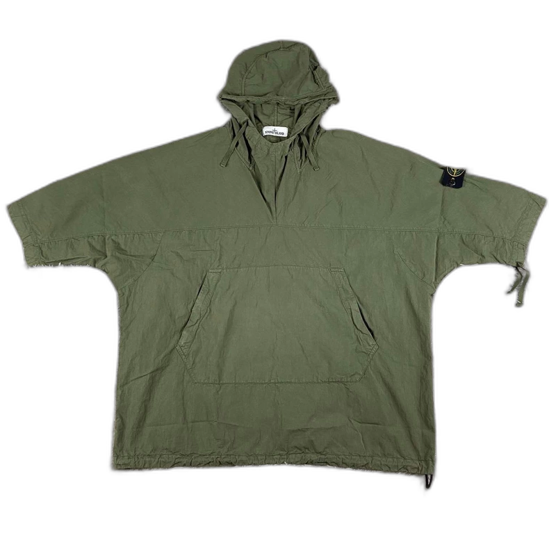 Stone Island Green Half-Sleeve Hooded Jacket