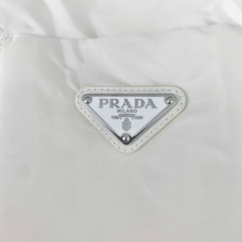 Prada White Triangle Collar Jacket