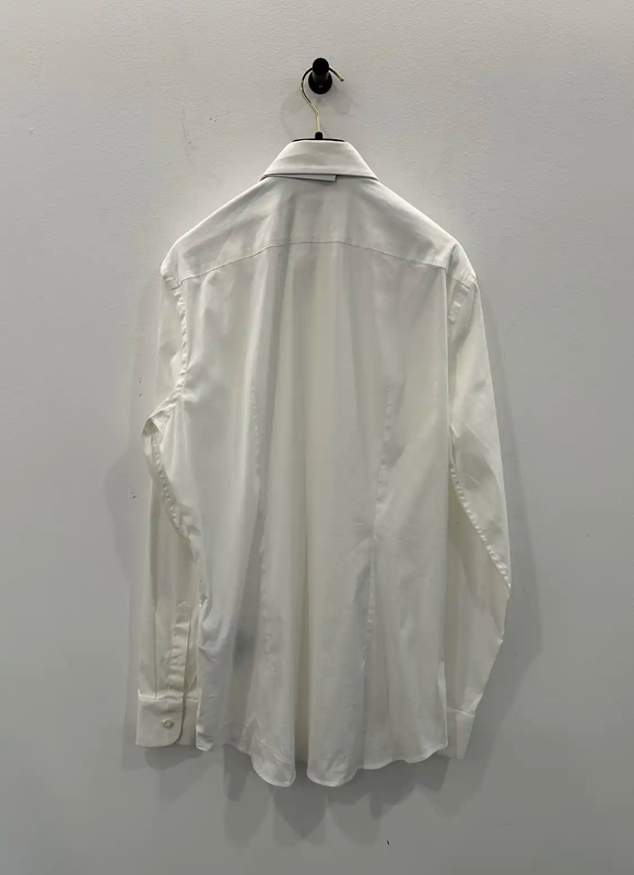 Prada White Cotton Long Sleeve Shirt