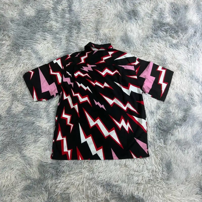 Prada Black Lightning Short Sleeve Shirt