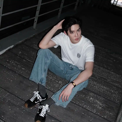 Loewe White Cotton Blend Short Sleeve T-Shirt 0089