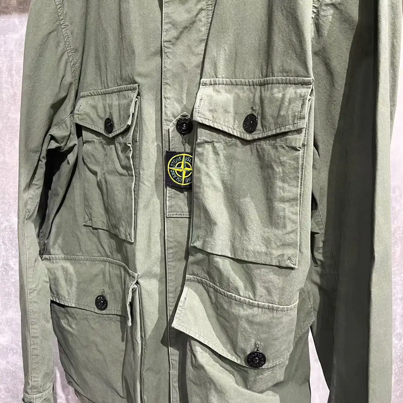 Stone Island Military Green Cotton Men's Jacket 0089