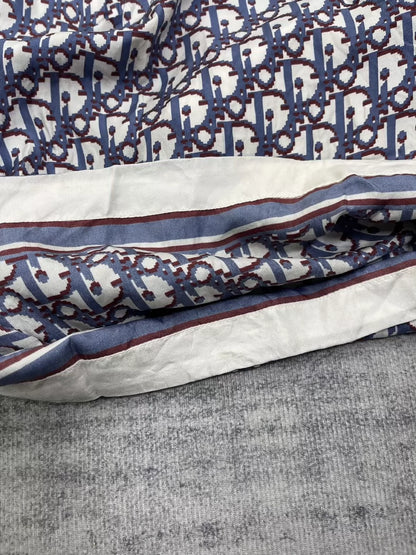 Dior Blue Red Printed Silk Shorts