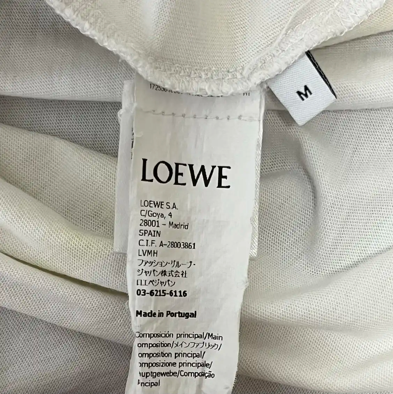 Loewe White Cotton Men's T-Shirt with Graphic 0089