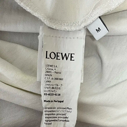 Loewe White Cotton Men's T-Shirt with Graphic 0089