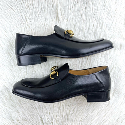 Gucci Leather Horsebit Loafers in Black 0079