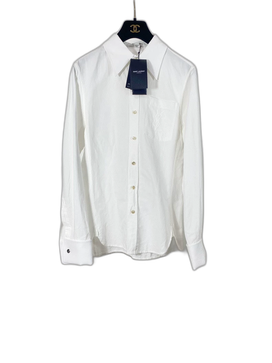 Saint Laurent White Embroidered Shirt