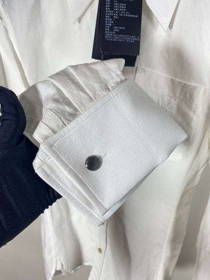 Saint Laurent White Embroidered Shirt