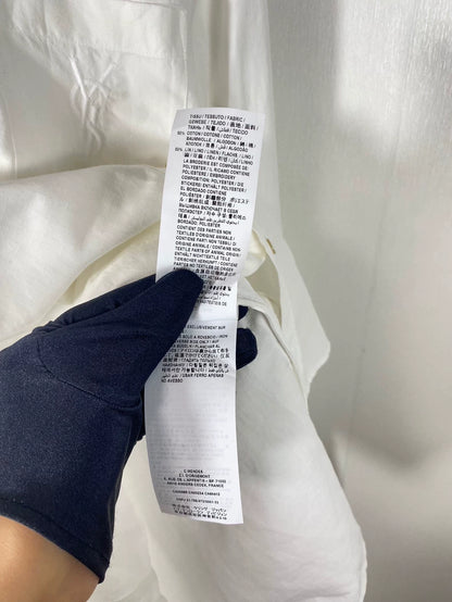 Saint Laurent White Embroidered Shirt