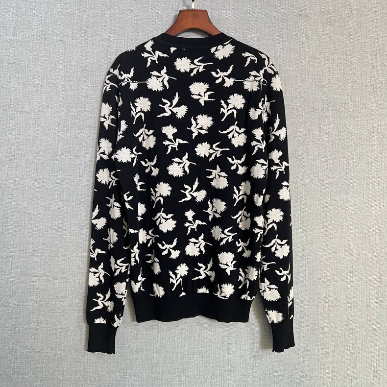 Dior Camellia Wool Knit Sweater