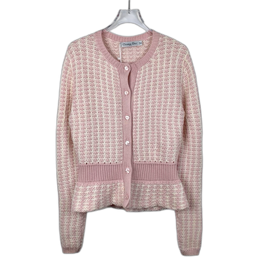 Christian Dior Colorblock Wool Knit Cardigan