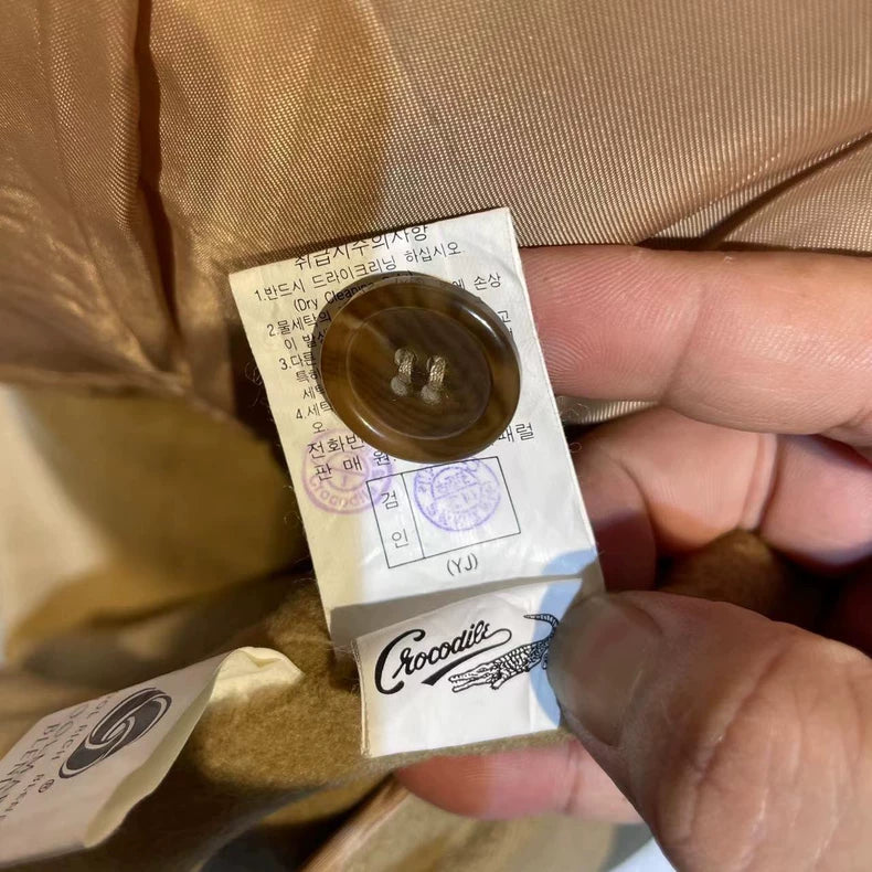 Stylish Vintage Long Camel Coat