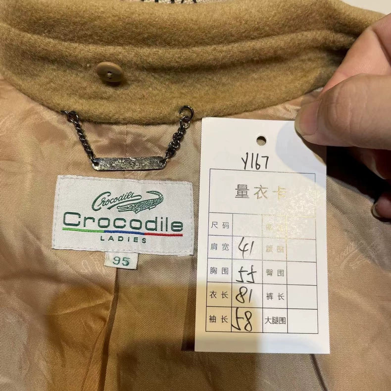 Stylish Vintage Long Camel Coat