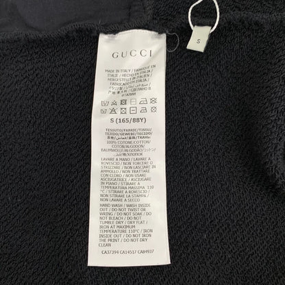 Gucci Black Logo Print Long Hoodie