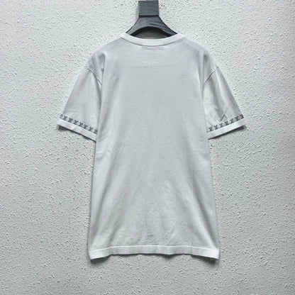 Louis Vuitton White Embroidered Logo Short Sleeve-yf