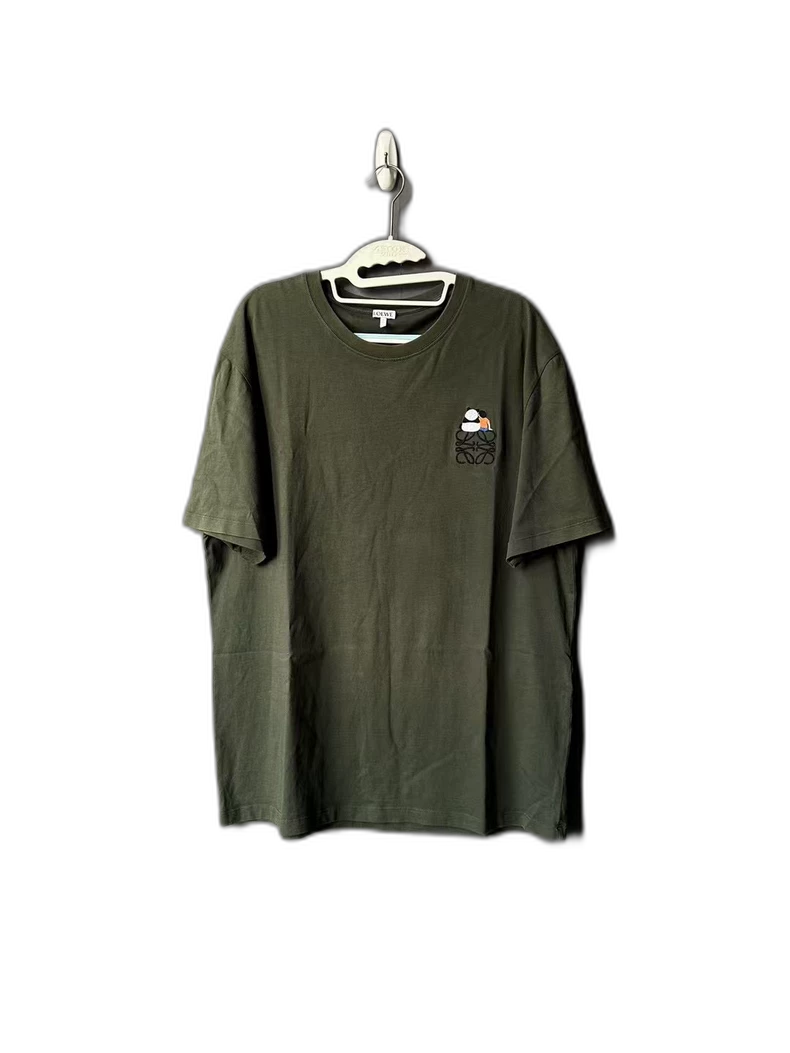 Loewe Panda Embroidery Short Sleeve T-Shirt