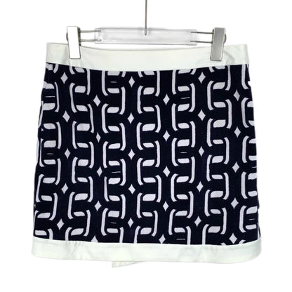 Hermes Colorful Printed Knit Skirt