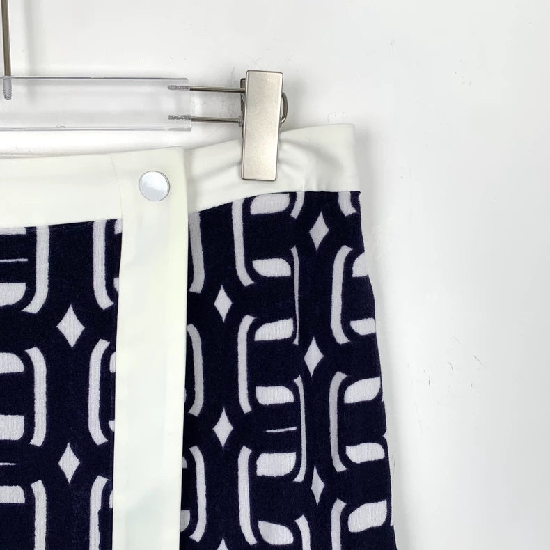 Hermes Colorful Printed Knit Skirt