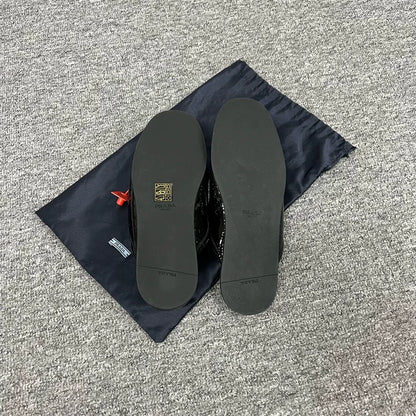 Prada Triangle Logo Flat Slip-Ons