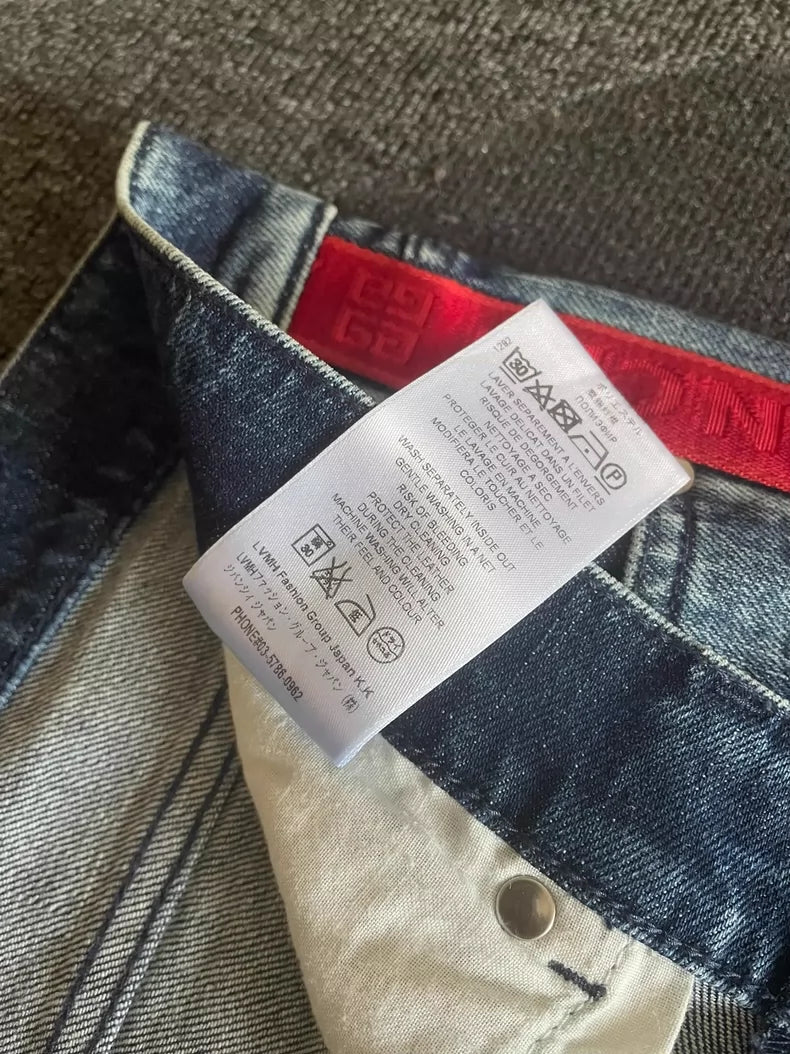 Givenchy Side Stripe Logo Denim Jeans-yf