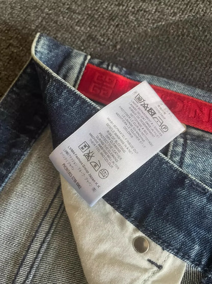 Givenchy Side Stripe Logo Denim Jeans-yf