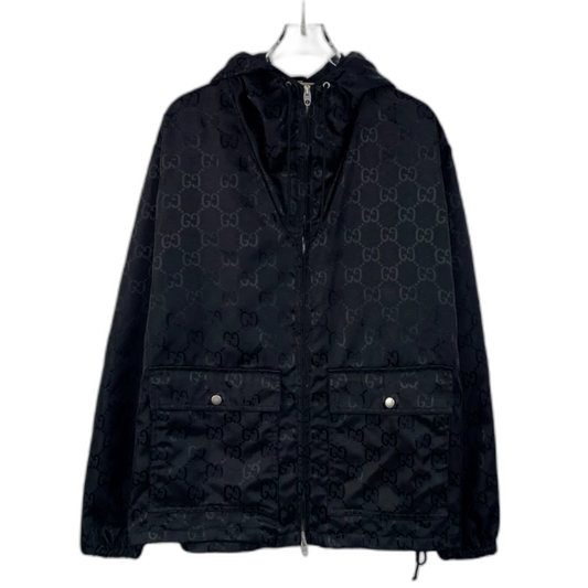 Gucci Blue Logo Hooded Jacket