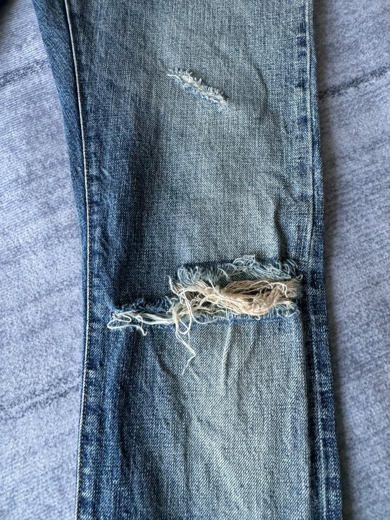 Saint Laurent 16SS Runway Distressed Jeans-yf