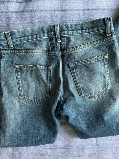 Saint Laurent 16SS Runway Distressed Jeans-yf