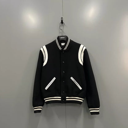 Saint Laurent Colorblock Baseball Jacket