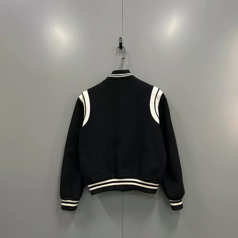 Saint Laurent Colorblock Baseball Jacket