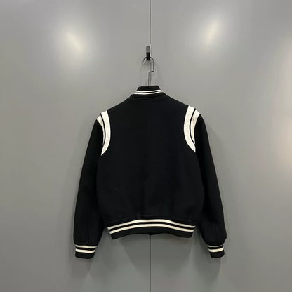 Saint Laurent Colorblock Baseball Jacket