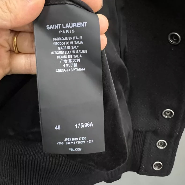 Saint Laurent Colorblock Baseball Jacket