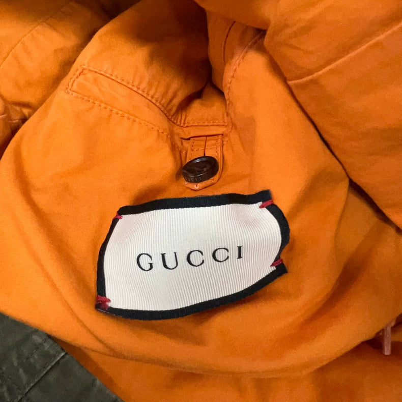 Classic Gucci Green Striped M65 Jacket