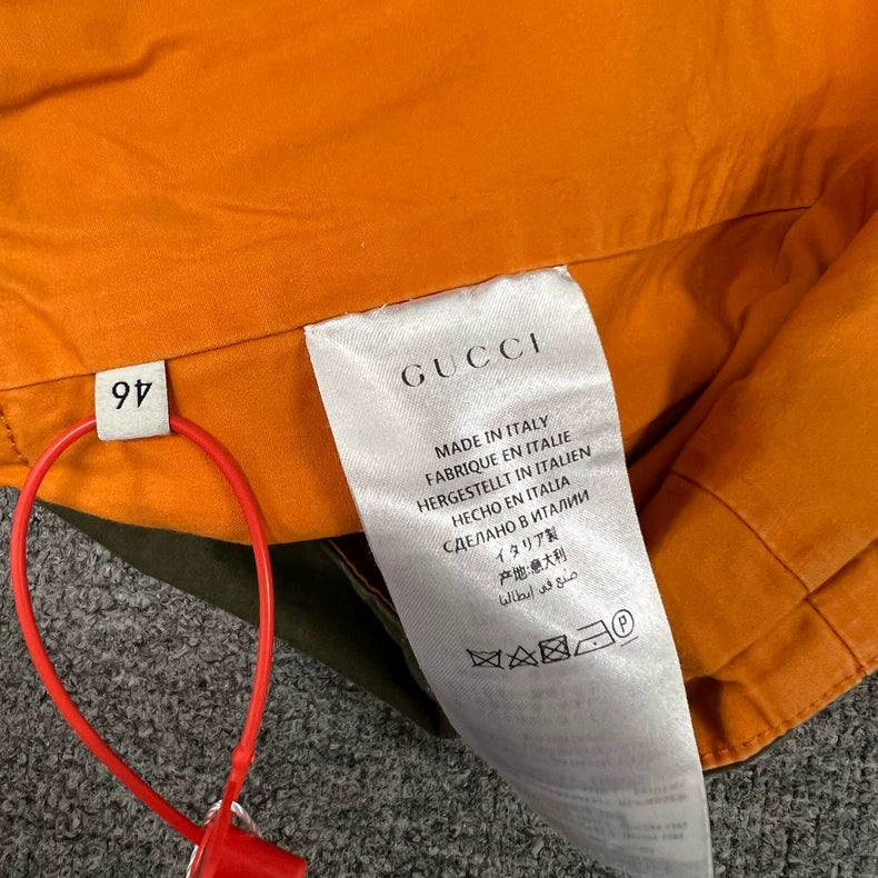 Classic Gucci Green Striped M65 Jacket