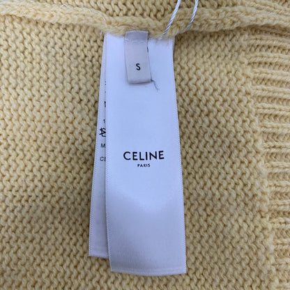 Celine Yellow Knit Sweater with Floral Design