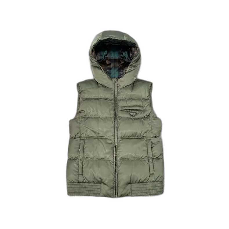Prada Hooded Vest in Green