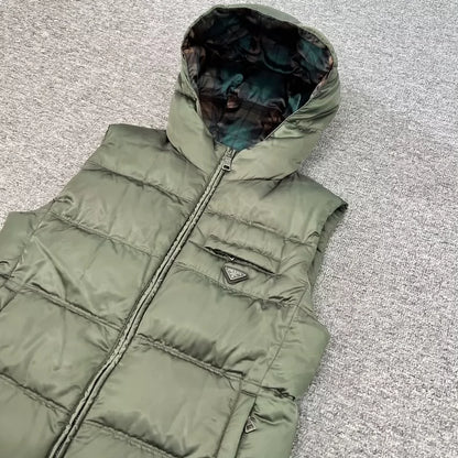 Prada Hooded Vest in Green