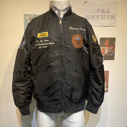 Vintage Black Flight Jacket for Stylish Wear