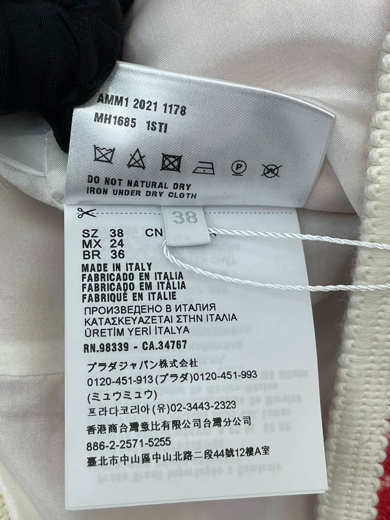 miumiu Red Houndstooth Cashmere Jacket