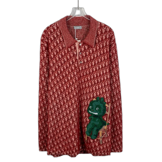 Dior Limited Edition Red Dragon Polo Shirt