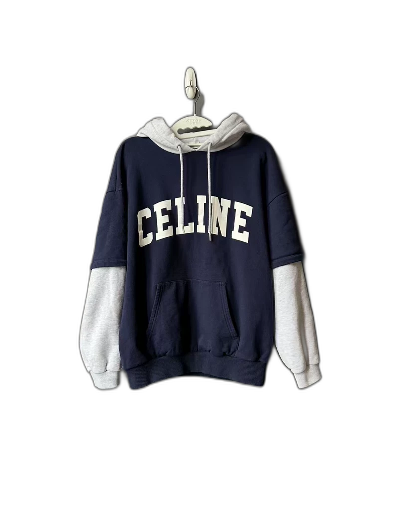 Celine Two-Tone Hoodie Sweatshirt