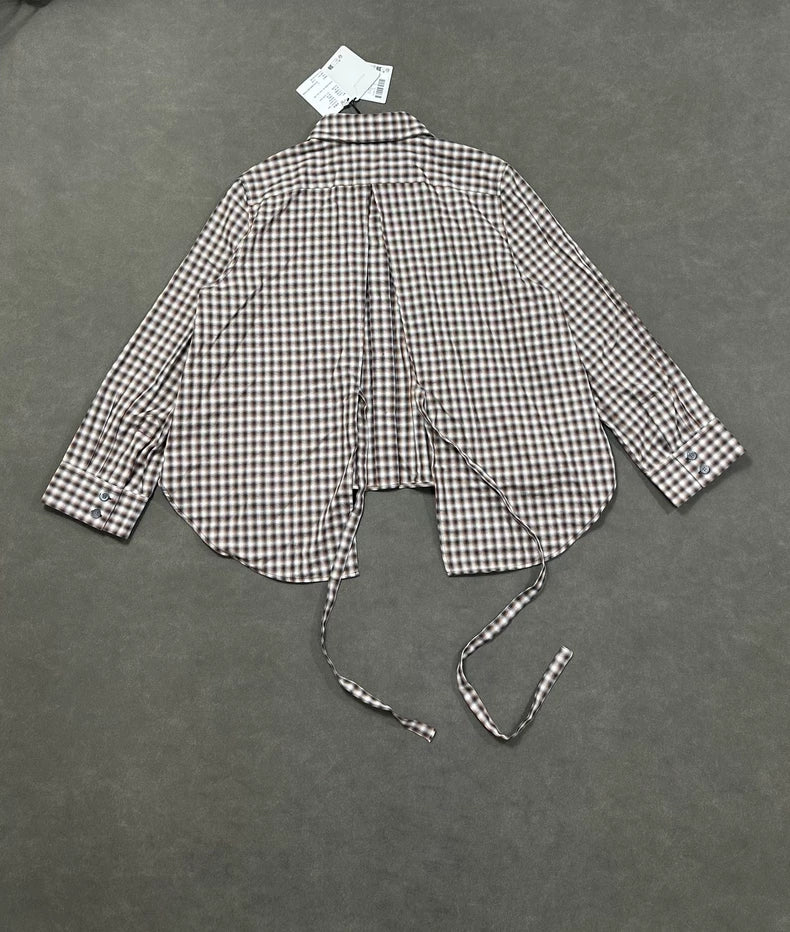 LOEWE FW24 Logo Embroidered Check Shirt
