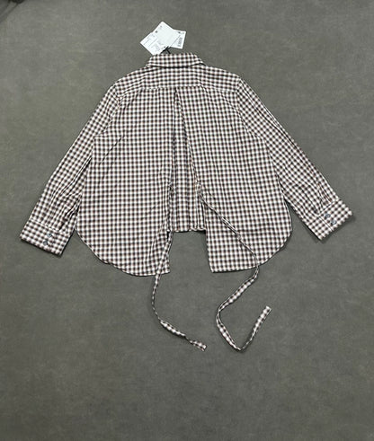 LOEWE FW24 Logo Embroidered Check Shirt