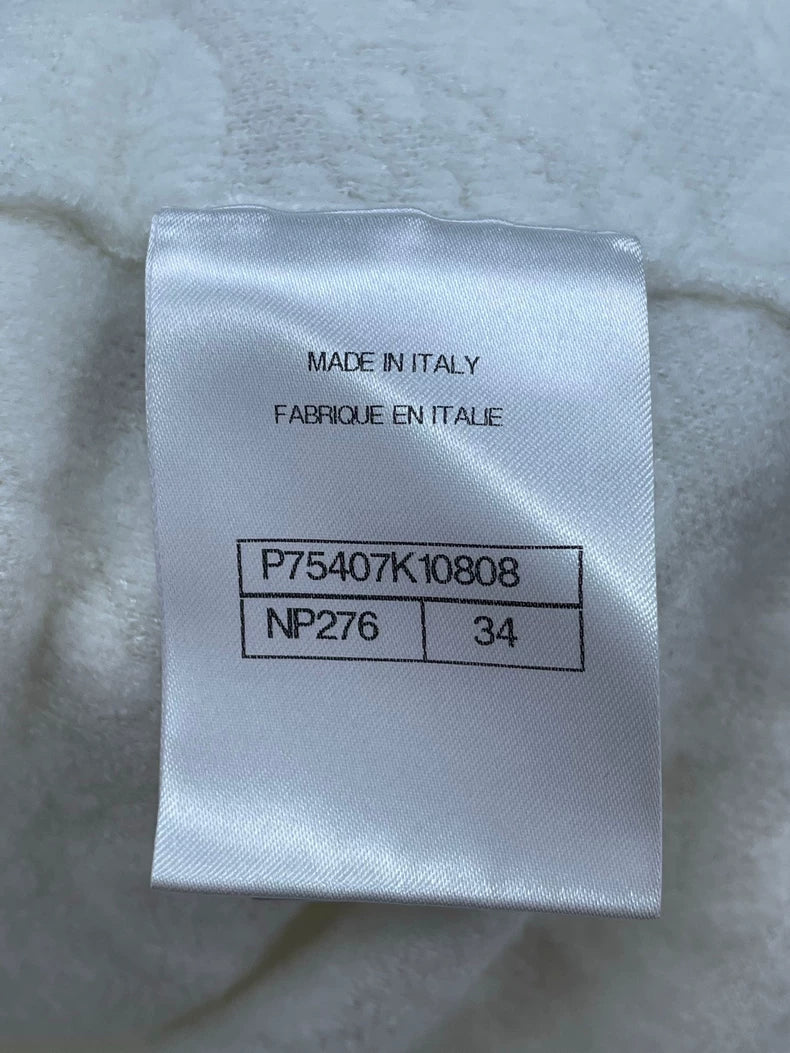 Chanel White Short Sleeve Dress with Pockets