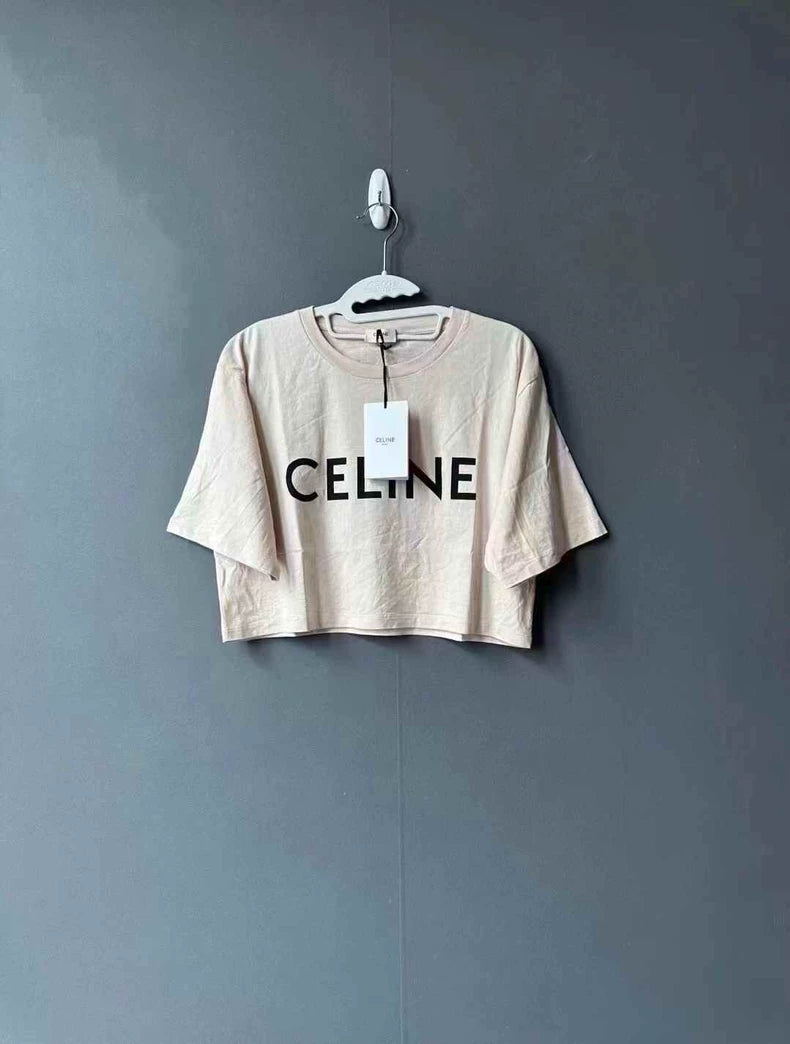 Celine Short Sleeve Cropped Top