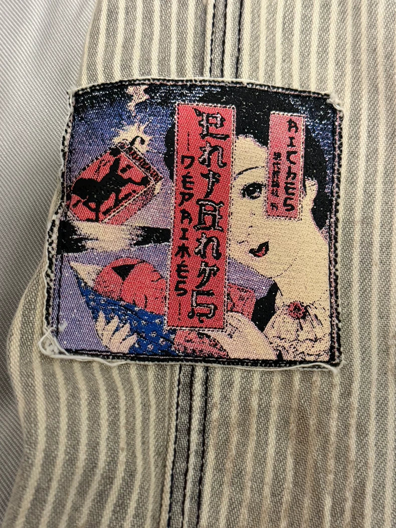 ERD Striped Cargo Pants with Patches-yf