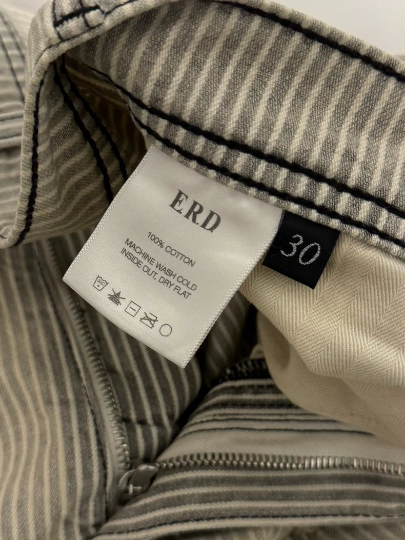 ERD Striped Cargo Pants with Patches-yf